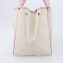 Balenciaga Navy Cabas Hand Bag Canvas Pink Silver 339933 Auth ka6905A-6