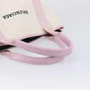 Balenciaga Navy Cabas Hand Bag Canvas Pink Silver 339933 Auth ka6905A-8