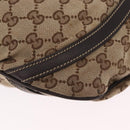 GUCCI GG Canvas Abbey Shoulder Bag Beige Gold 204940 Auth ka6911A-13