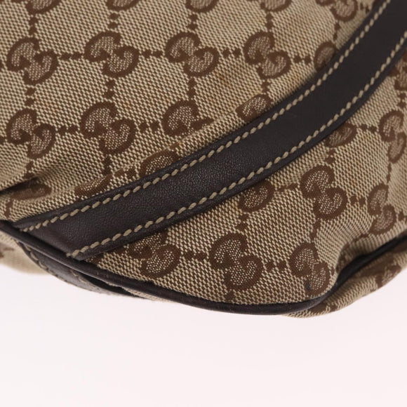 GUCCI GG Canvas Abbey Shoulder Bag Beige Gold 204940 Auth ka6911A