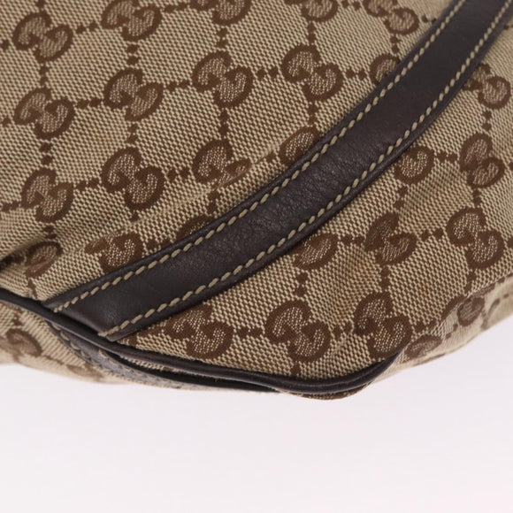GUCCI GG Canvas Abbey Shoulder Bag Beige Gold 204940 Auth ka6911A