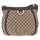 GUCCI GG Canvas Abbey Shoulder Bag Beige Gold 204940 Auth ka6911A-2