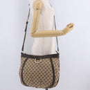 GUCCI GG Canvas Abbey Shoulder Bag Beige Gold 204940 Auth ka6911A-27