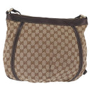GUCCI GG Canvas Abbey Shoulder Bag Beige Gold 204940 Auth ka6911A-3