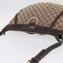 GUCCI GG Canvas Abbey Shoulder Bag Beige Gold 204940 Auth ka6911A-6