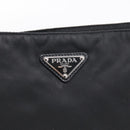PRADA Shoulder Bag Nylon Black Silver Auth ka6912-14