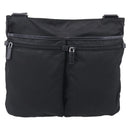 PRADA Shoulder Bag Nylon Black Silver Auth ka6912-2