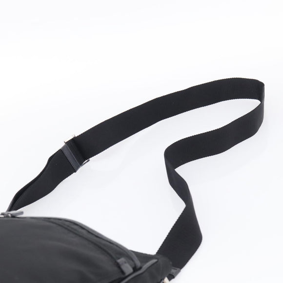 PRADA Shoulder Bag Nylon Black Silver Auth ka6912