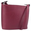 Saint Laurent Shoulder Bag Leather Bordeaux Auth ka6915A-1