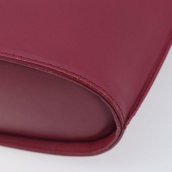Saint Laurent Shoulder Bag Leather Bordeaux Auth ka6915A