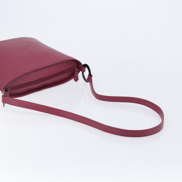 Saint Laurent Shoulder Bag Leather Bordeaux Auth ka6915A