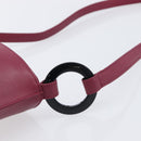 Saint Laurent Shoulder Bag Leather Bordeaux Auth ka6915A-9