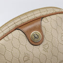 Christian Dior Honeycomb Canvas Shoulder Bag PVC Beige Gold Auth ka6916-14