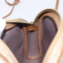 Christian Dior Honeycomb Canvas Shoulder Bag PVC Beige Gold Auth ka6916-18