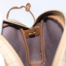 Christian Dior Honeycomb Canvas Shoulder Bag PVC Beige Gold Auth ka6916-19
