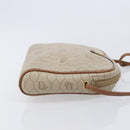 Christian Dior Honeycomb Canvas Shoulder Bag PVC Beige Gold Auth ka6916-4