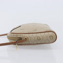 Christian Dior Honeycomb Canvas Shoulder Bag PVC Beige Gold Auth ka6916-5