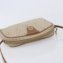 Christian Dior Honeycomb Canvas Shoulder Bag PVC Beige Gold Auth ka6916-6
