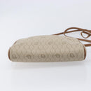 Christian Dior Honeycomb Canvas Shoulder Bag PVC Beige Gold Auth ka6916-9
