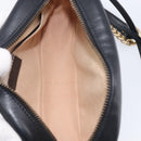 GUCCI GG Marmont Shoulder Bag Leather Black Gold 448065 Auth ka6917V-19