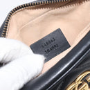 GUCCI GG Marmont Shoulder Bag Leather Black Gold 448065 Auth ka6917V-23