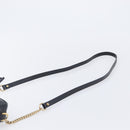 GUCCI GG Marmont Shoulder Bag Leather Black Gold 448065 Auth ka6917V-8