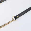 GUCCI GG Marmont Shoulder Bag Leather Black Gold 448065 Auth ka6917V-9