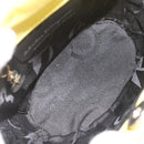 Salvatore Ferragamo Vara Ribbon Hand Bag Suede Yellow Silver Auth ka6920-18