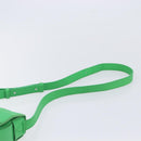Bottega Veneta MAXI INTRECCIATO Cassette Bag Leather Green Silver Auth ka6923V-8