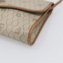 Christian Dior Honeycomb Canvas Shoulder Bag PVC Beige Gold Auth ka6925-10