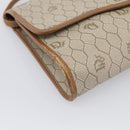 Christian Dior Honeycomb Canvas Shoulder Bag PVC Beige Gold Auth ka6925-11