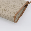 Christian Dior Honeycomb Canvas Shoulder Bag PVC Beige Gold Auth ka6925-12
