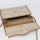 Christian Dior Honeycomb Canvas Shoulder Bag PVC Beige Gold Auth ka6925-15