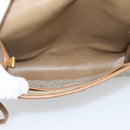 Christian Dior Honeycomb Canvas Shoulder Bag PVC Beige Gold Auth ka6925-17