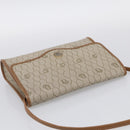 Christian Dior Honeycomb Canvas Shoulder Bag PVC Beige Gold Auth ka6925-6
