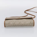 Christian Dior Honeycomb Canvas Shoulder Bag PVC Beige Gold Auth ka6925-9