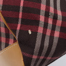 BURBERRY Nova Check Blue Label Shoulder Bag Canvas Red Silver Auth ka6927-16