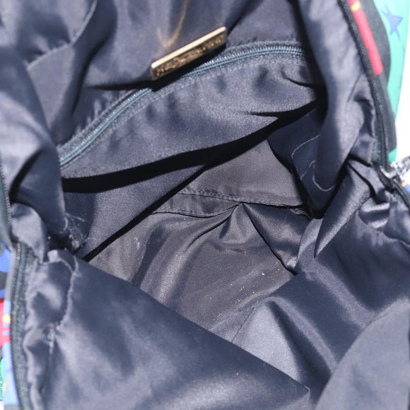 Saint Laurent Backpack Nylon Multicolor Gold Auth ka6928