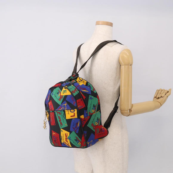 Saint Laurent Backpack Nylon Multicolor Gold Auth ka6928
