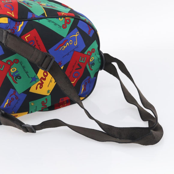 Saint Laurent Backpack Nylon Multicolor Gold Auth ka6928