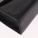 Bally Shoulder Bag Leather Black Gold Auth ka6937-10