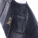 Bally Shoulder Bag Leather Black Gold Auth ka6937-20