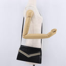 Bally Shoulder Bag Leather Black Gold Auth ka6937-24