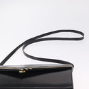 Bally Shoulder Bag Leather Black Gold Auth ka6937-8