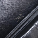 Christian Dior Shoulder Bag Leather Black Gold Auth ka6938-18