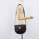 Christian Dior Shoulder Bag Leather Black Gold Auth ka6938-24