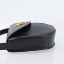 Christian Dior Shoulder Bag Leather Black Gold Auth ka6938-5