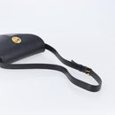 Christian Dior Shoulder Bag Leather Black Gold Auth ka6938-7