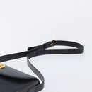 Christian Dior Shoulder Bag Leather Black Gold Auth ka6938-8
