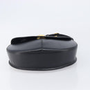 Christian Dior Shoulder Bag Leather Black Gold Auth ka6938-9
